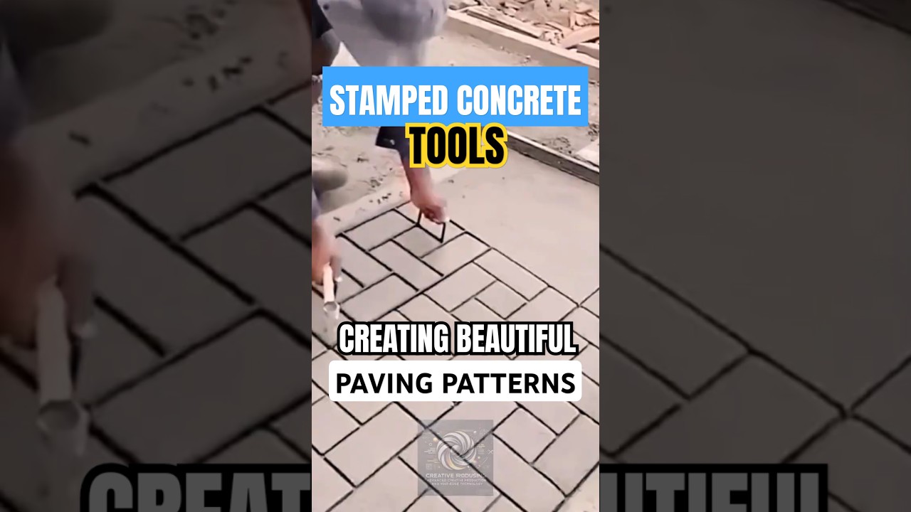 Stamped Concrete Tool: Creating Beautiful Paving Patterns on Wet Concrete!