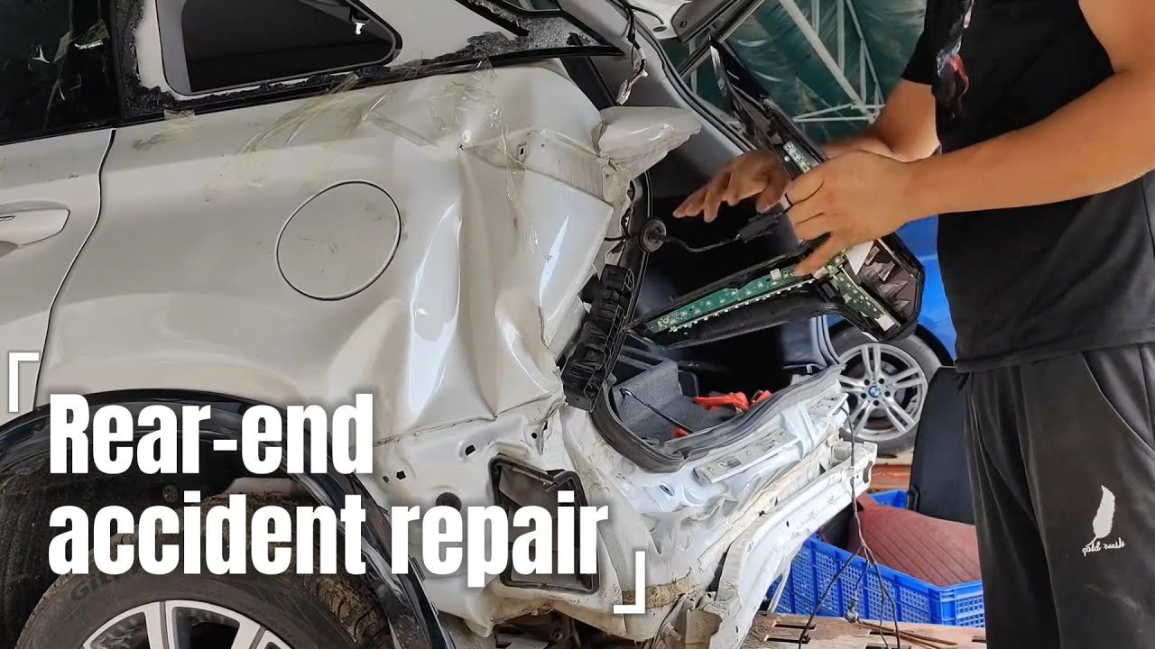 Rear end accident repair#collision #mechanic #repair #mechaniclife