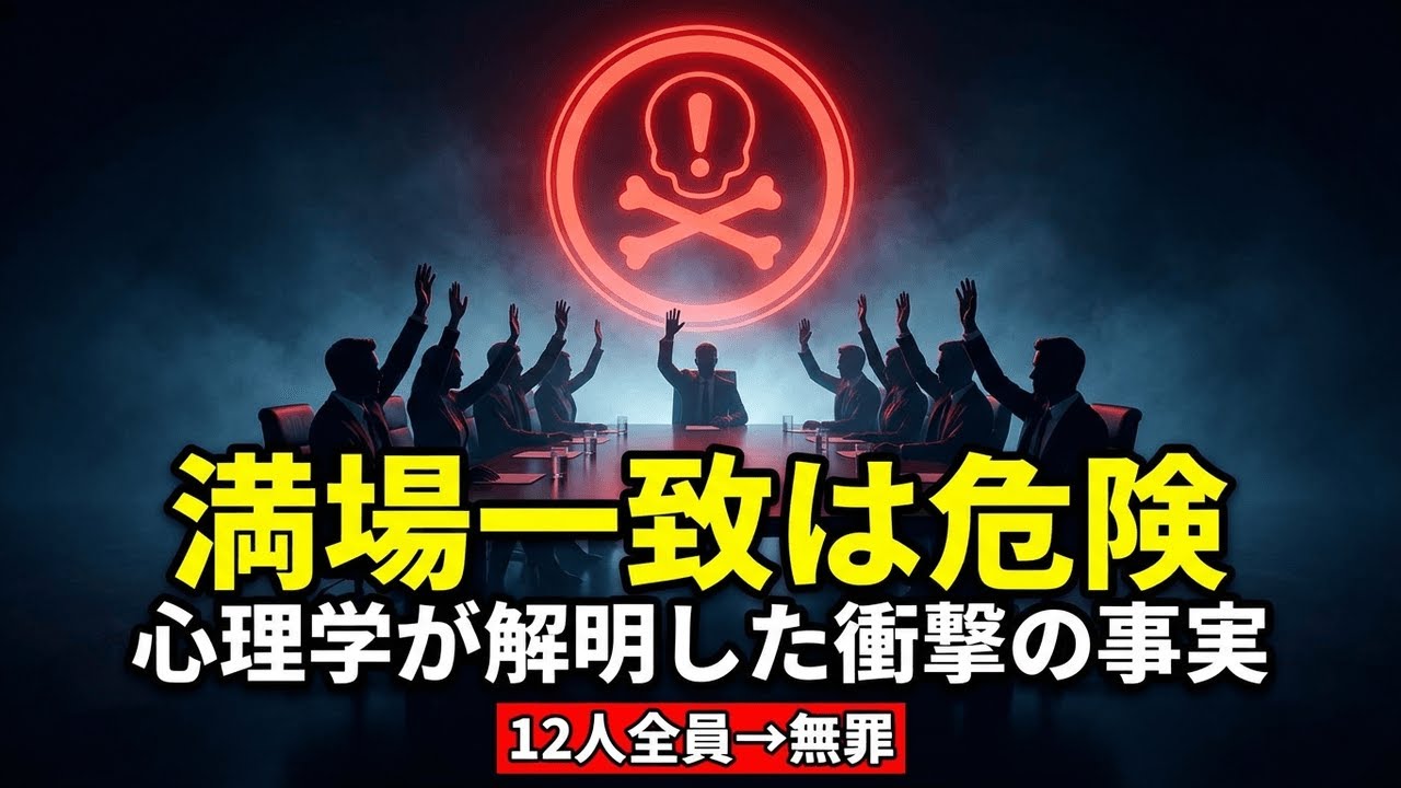 【心理学】満場一致のパラドックス｜反対意見が消えた組織が崩壊する理由
