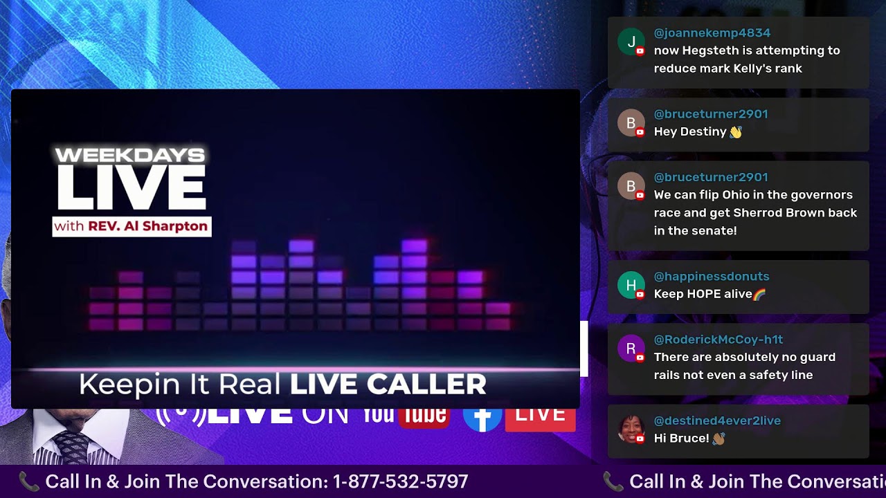 Weekdays Live with Rev. Al Sharpton | Keepin It Real Radio Show