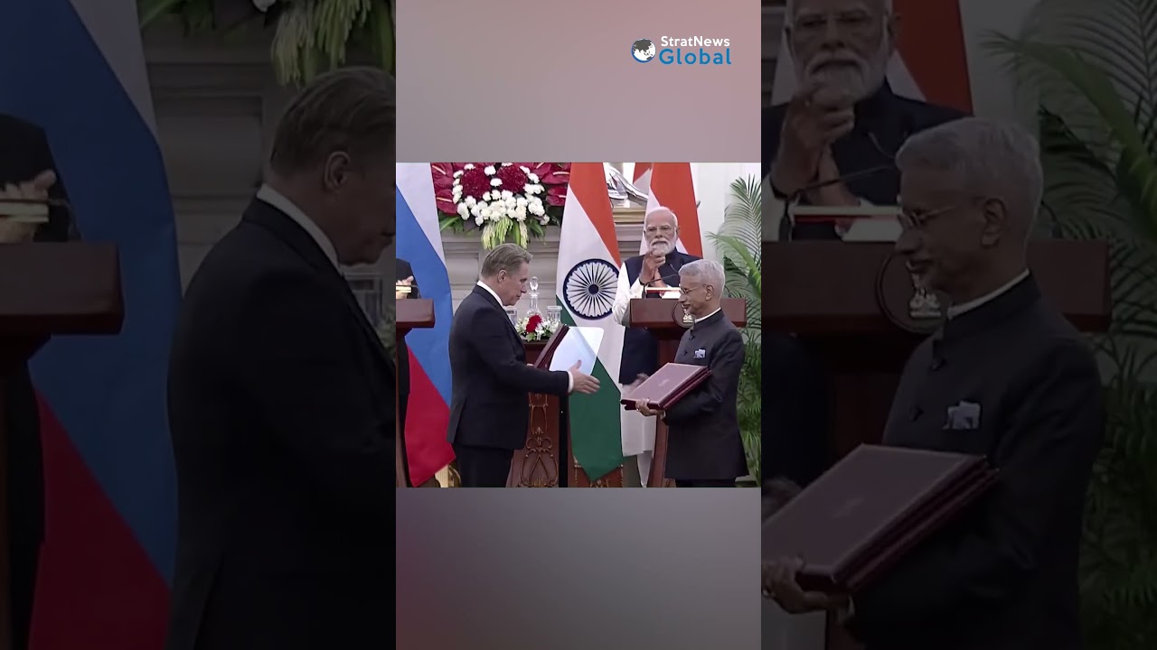 PM Modi, President Putin attend joint press meet at Hyderabad House | #shorts #modi #putin #india