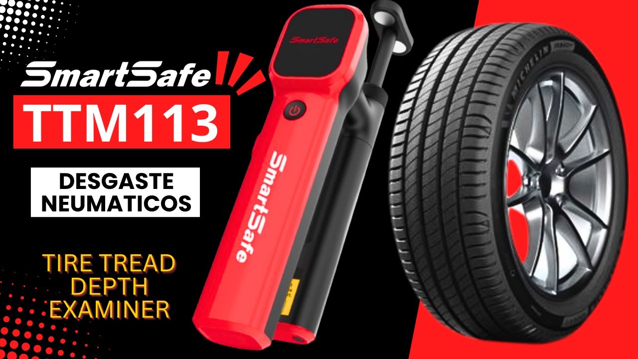 SMARTSAFE TTM113 como medir profundidad neumáticos tire tread depth examinador