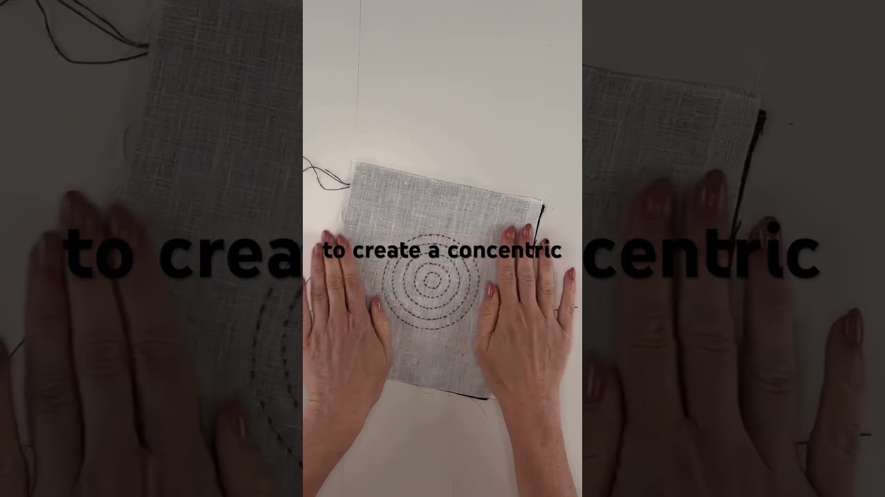 Concentric Circle Stitch and Tear | Reverse Appliqué and Mola Inspired Short