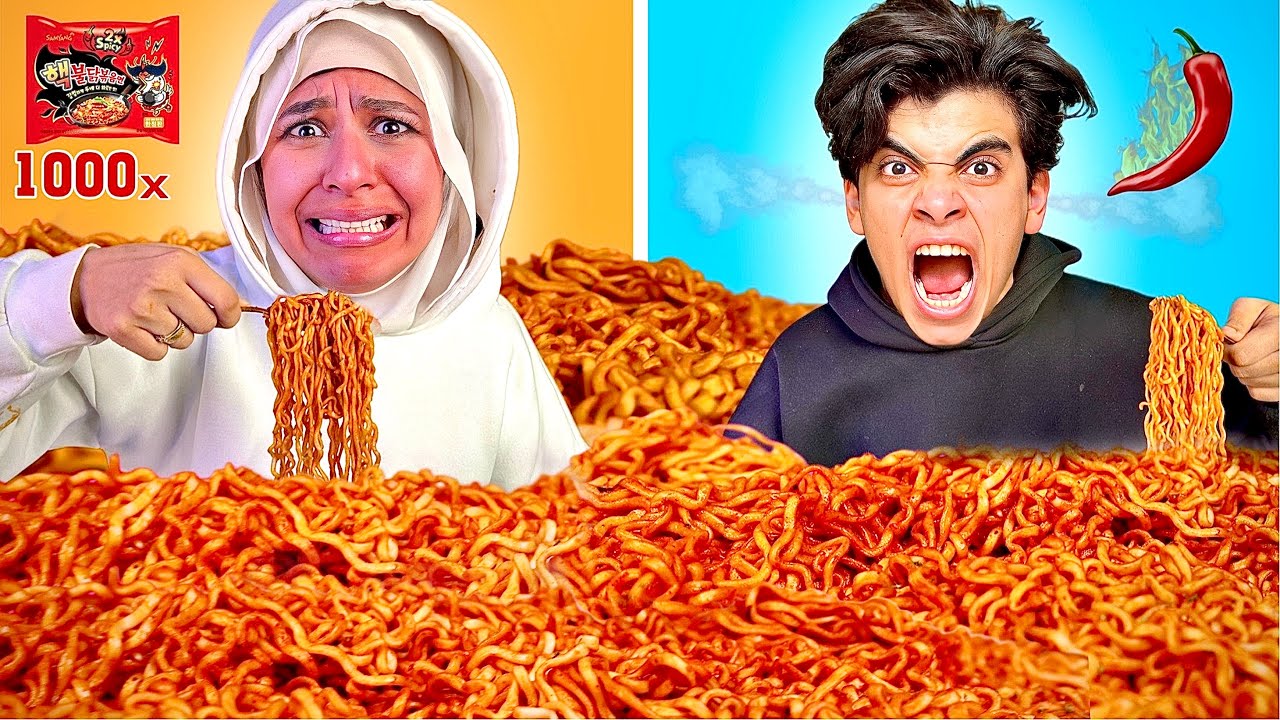 تحدي 15 اندومي كوري حار 3X 🔥 والعقاب ؟؟! 😱 ( مؤثر  ) 💔😭
