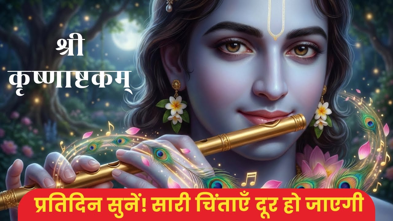 संपूर्ण श्री कृष्णाष्टकम् | नमामि कृष्ण नागरम् | The Most Melodious Krishna Stuti | Krishna Bhajan