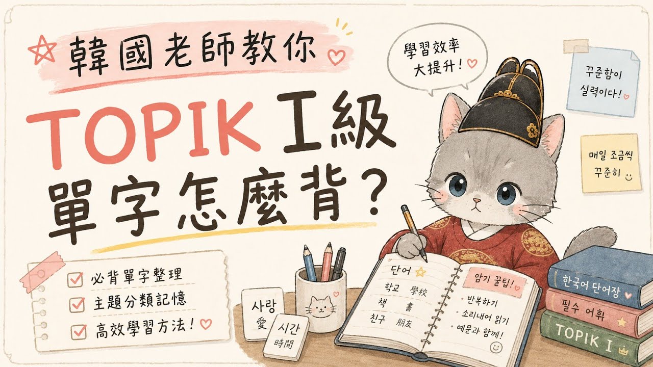 TOPIK 1級單字怎麼背？韓國老師教你高效方法！