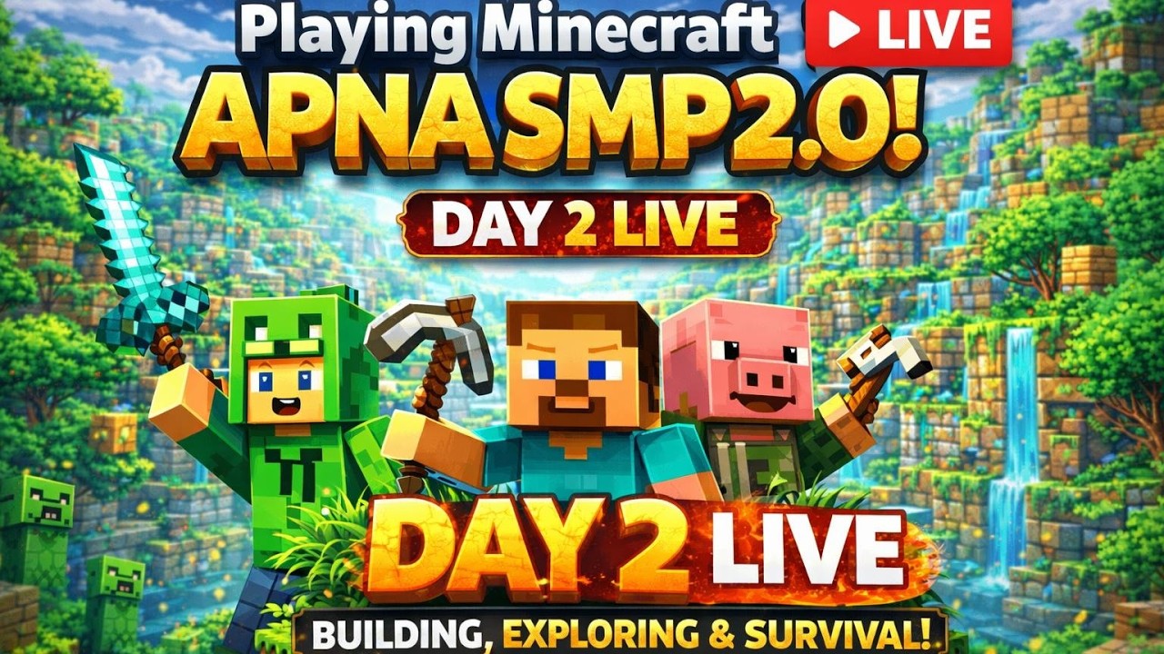 MINECRAFT LIVE | APNA SMP 2.0 | DAY 2 | #minecraft #gamingtadpole