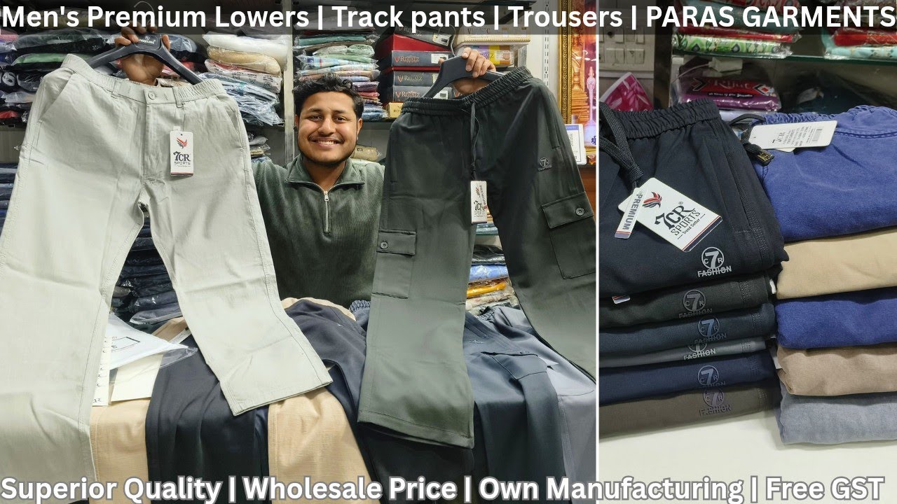 #men Premium Lowers, Trousers | Superior Quality | Wholesale Rate फ्री GST| PARAS GARMENTS #trending