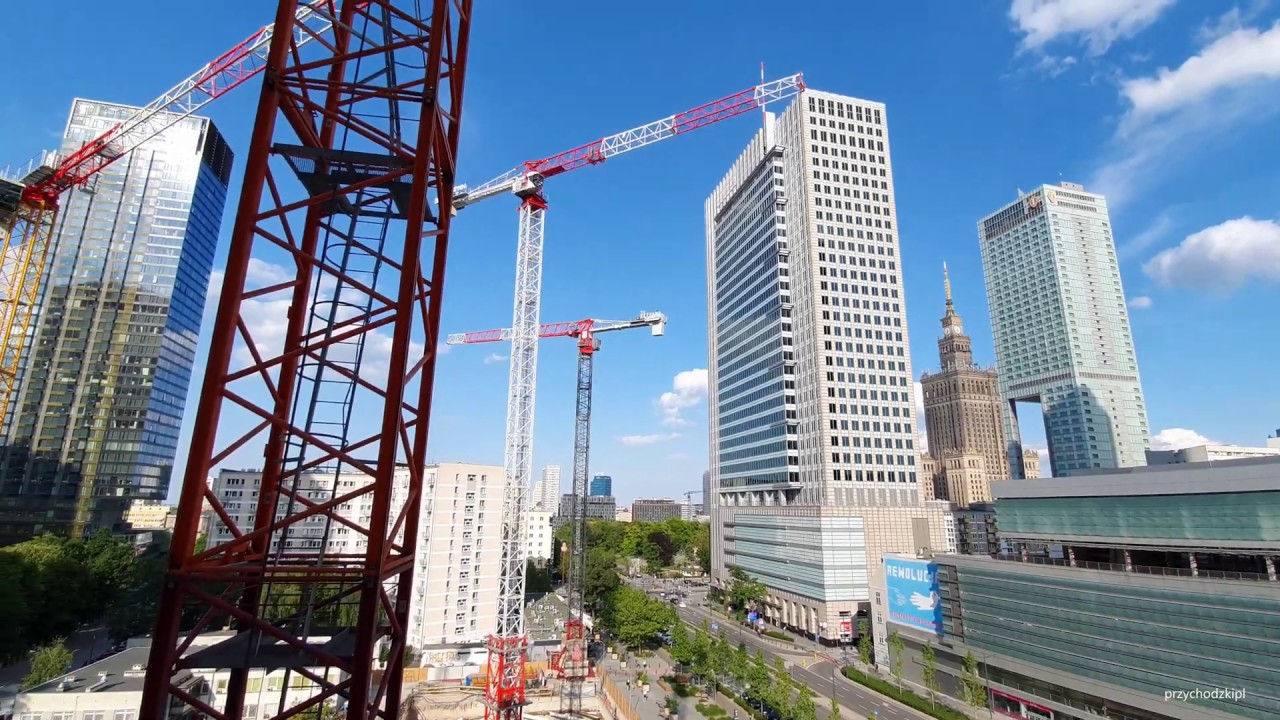 Warszawa / Warsaw Budowa wieżowca Skysawa Construction of skyscraper Skysawa 04.06.2020