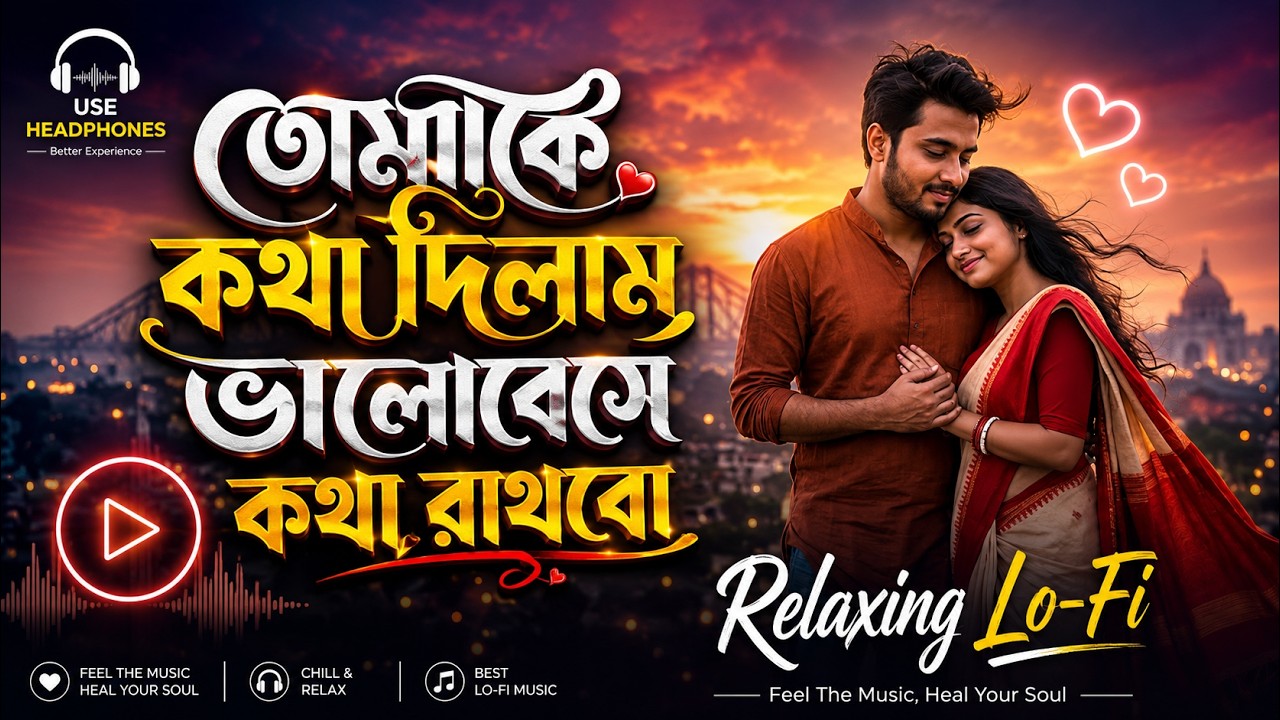 Tomake Kotha Dilam | তোমাকে কথা দিলাম | Relaxing Bengali Lo-Fi Song | Bengali Romantic Lofi Song