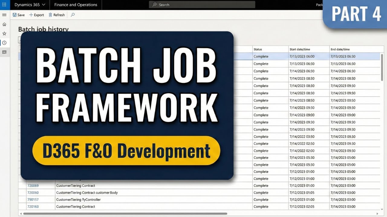 D365 F&O: Build a SysOperation Framework Batch Job | Part 4