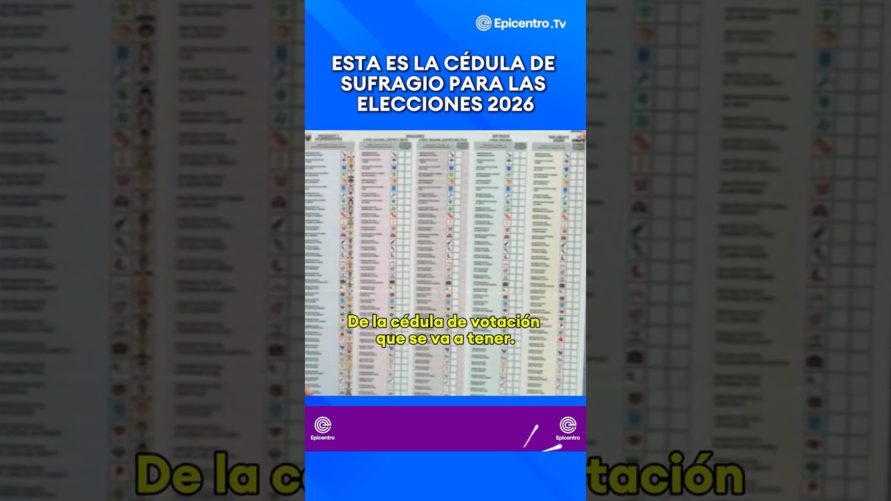 Esta es la c&eacute;dula de sufragio para las elecciones 2026