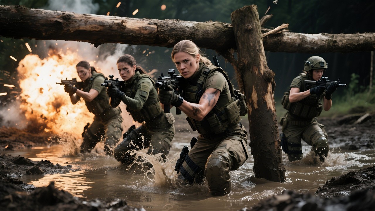 Женский спецназ против экстремального адского дрилла — полная огневая мощь!