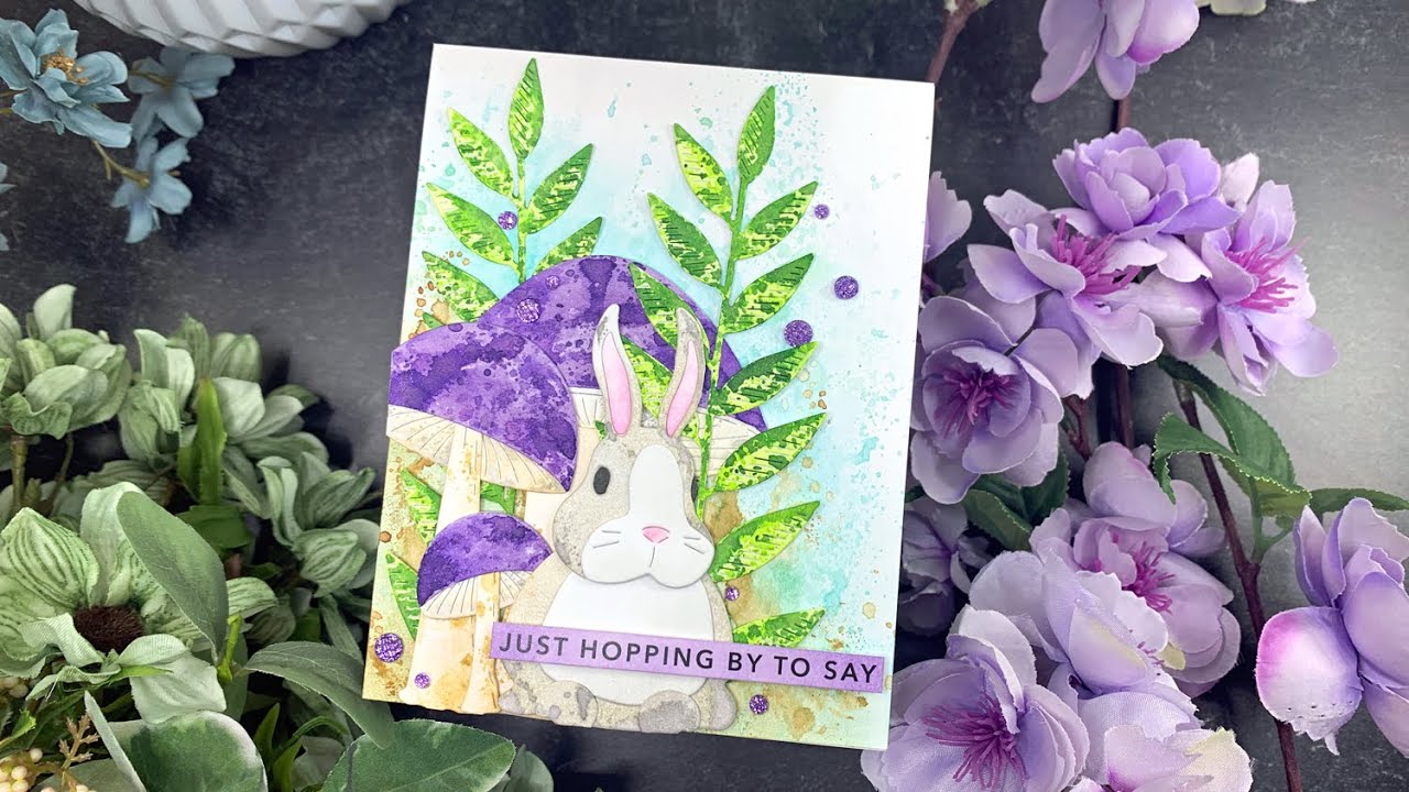 Distress Ink Smooshing | SSS Mushroom Stems Take 2