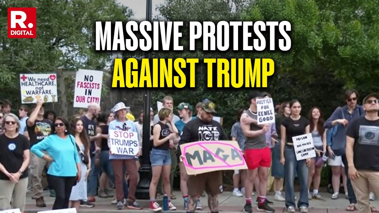 В США прошли уличные протесты против Трампа, а Джей Ди Вэнса освистали за геноцид | Война США и И...