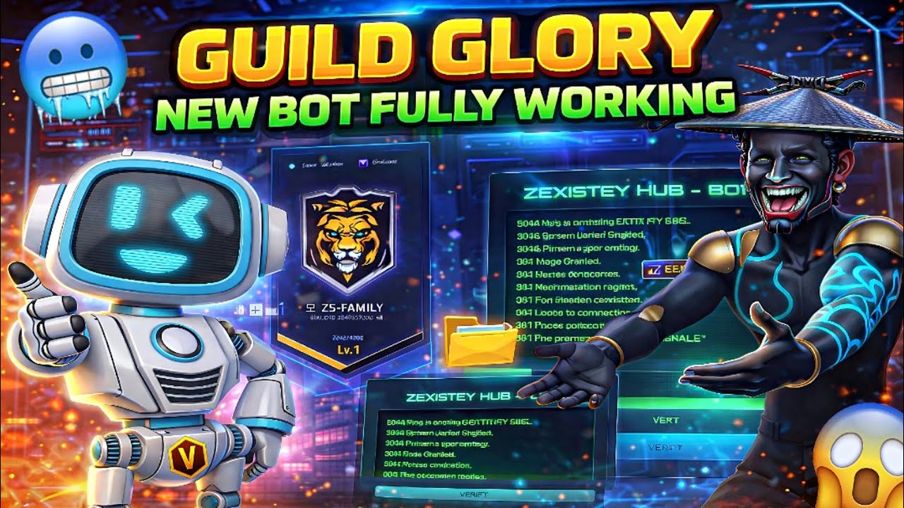 GUILD GLORY BOT NEW WEBSITE FULLY WORKING 🤖|FREE FIRE GUILD GLORY BOT 😱🔥 ZEXISTEY 