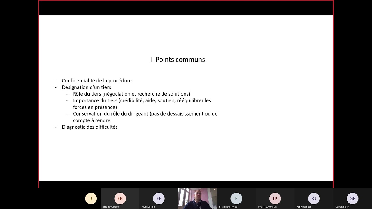 Le mandat ad'hoc et le conciliation