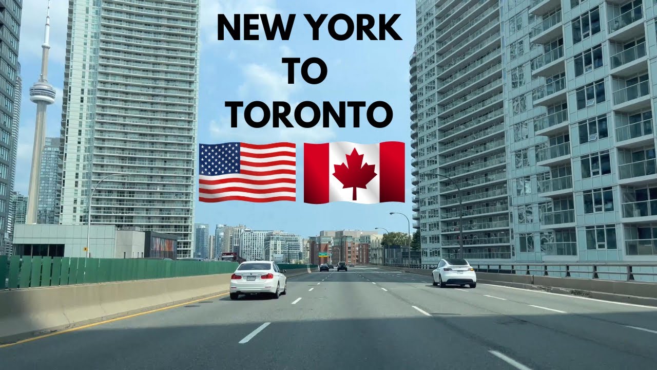 Driving from NYC to Niagara Falls & Toronto | USA to Canada Timelapse