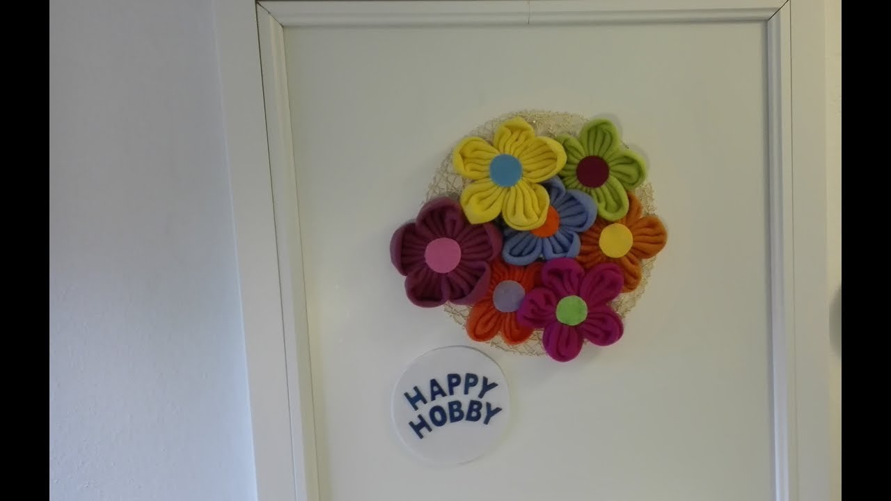 Farbenfrohe Blumen aus Fleecedecken n&auml;hen, einfache Variante, DIY - Nr.65