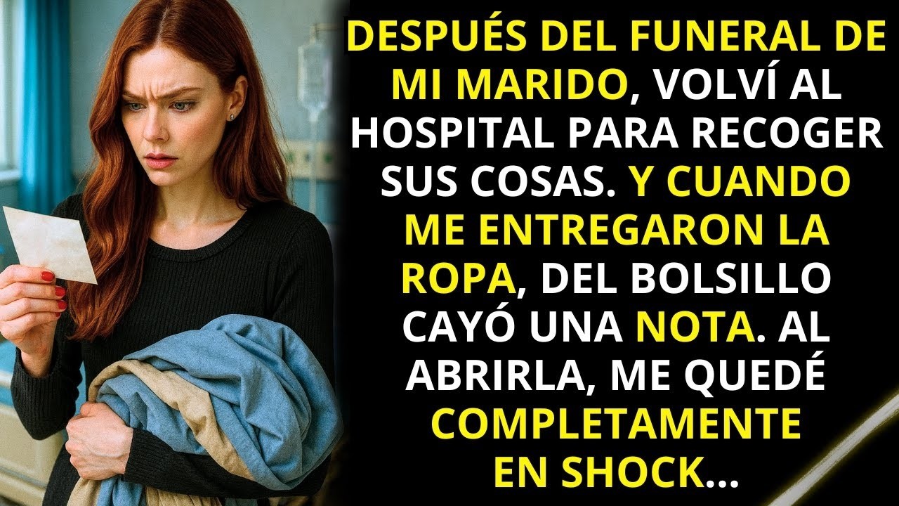 Después del funeral de mi marido, volví al hospital para recoger sus cosas. Pero lo que descubrí