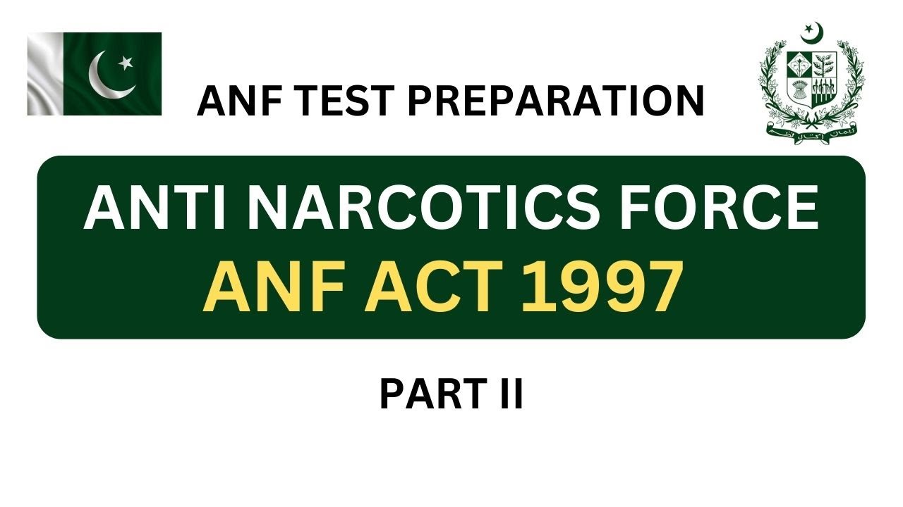 ANF Act 1997 MCQs Part 2 | ANF Test Preparation