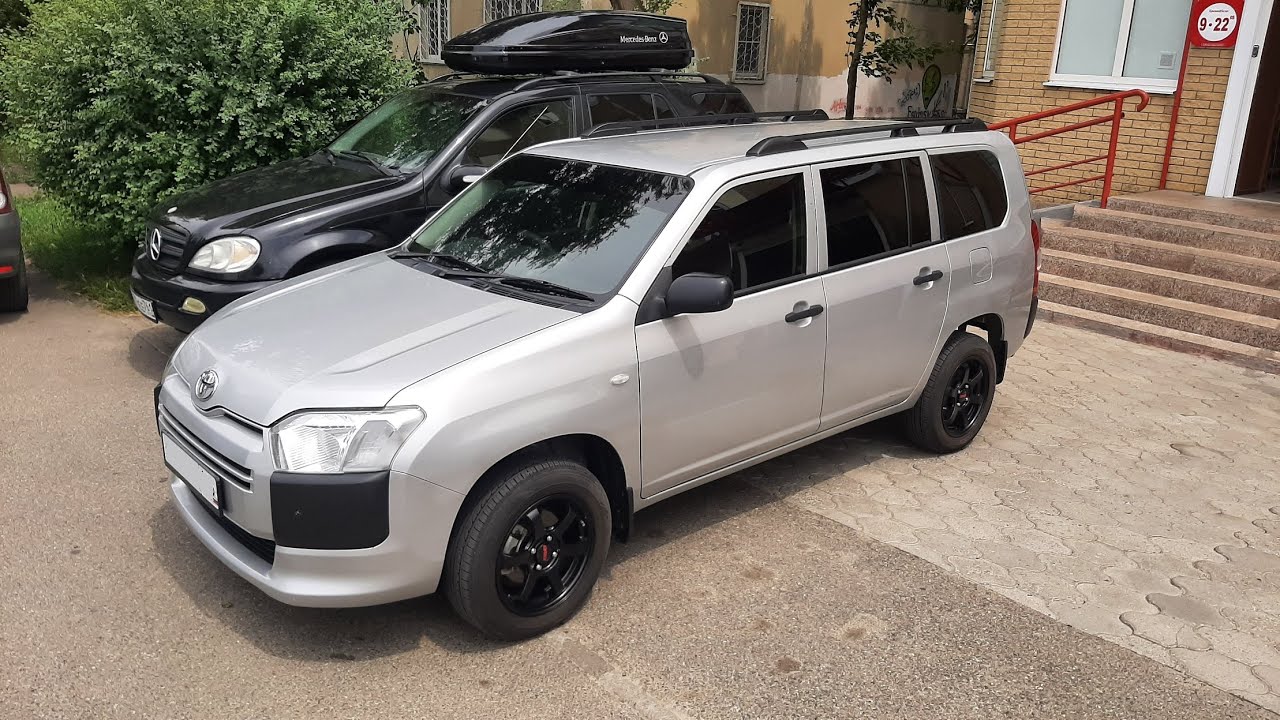 Продольный рейлинги на крышу Toyota Probox Тойота Пробокс, Установка.