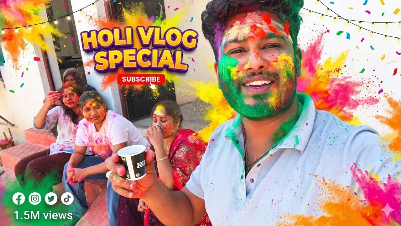 Holi vlog. 2026 with family.... #holi #vlog #desivlog #kota 
