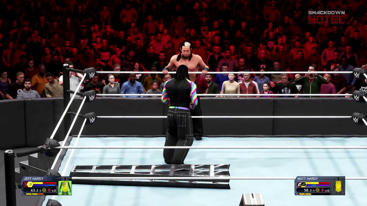 WWE 2K20 EPIC LADDER MATCH: Jeff Hardy vs. Matt Hardy - Full Match Gameplay