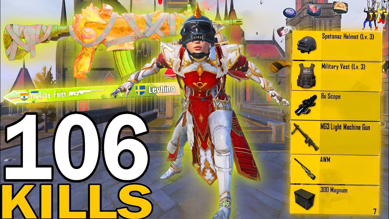 106 KILLS!🔥 IN 3 MATCHES FASTEST GAMEPLAY With BEST OUTFIT🥵PUBG MOBILE