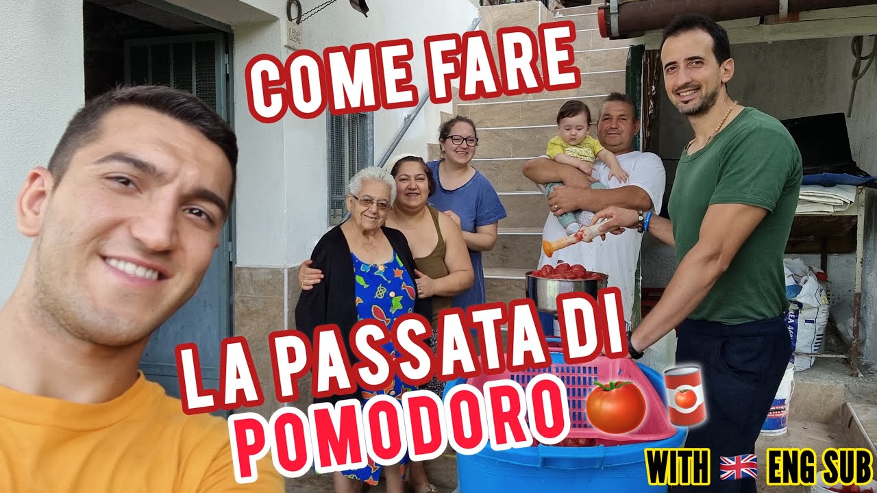 PASSATA DI POMODORO -come la mia famiglia prepara la salsa di pomodoro da generazioni- with ENG SUB