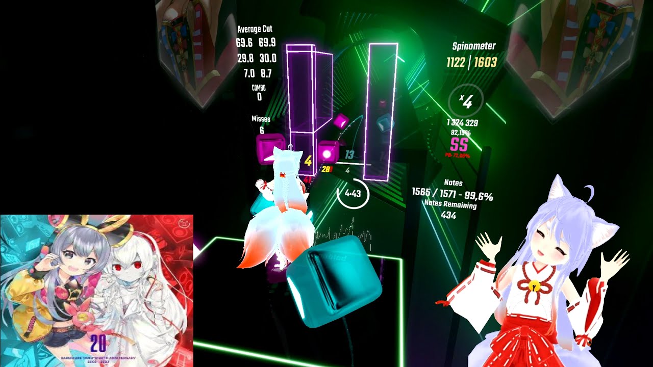 [Beat Saber] USAO & Kobaryo - WACCA ULTRA DREAM MEGAMIX [expert] [Full Body Tracking]