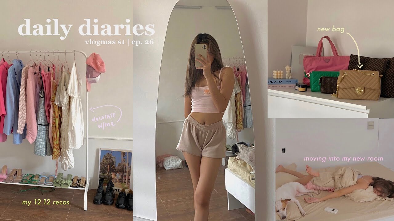 daily diaries ep.26 | vlogmas, decorating my room, 12.12 recos 🧖🏻‍♀️🌱