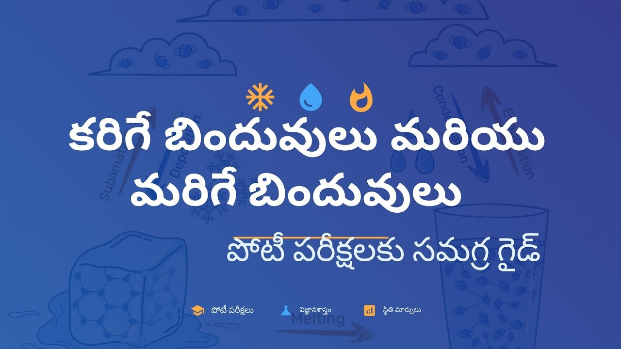 Melting Point & Boiling Point Explained in Telugu | పదార్థ స్థితి మార్పులు
