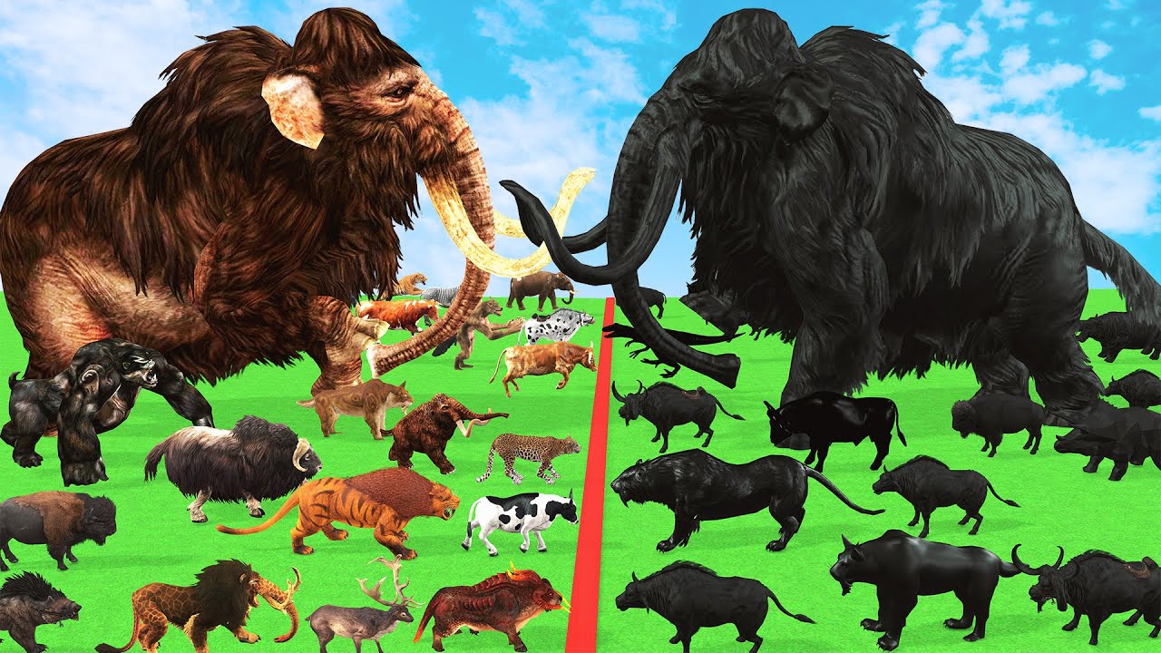 Prehistoric Mammals VS Shadow Itself Mammals Size Animal Epic Battle Animal Revolt Battle Simulator