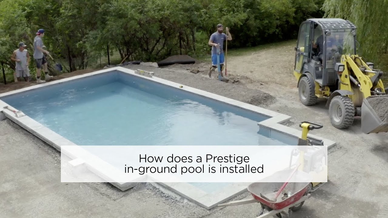 How does a Trévi Prestige in-ground pool is installed