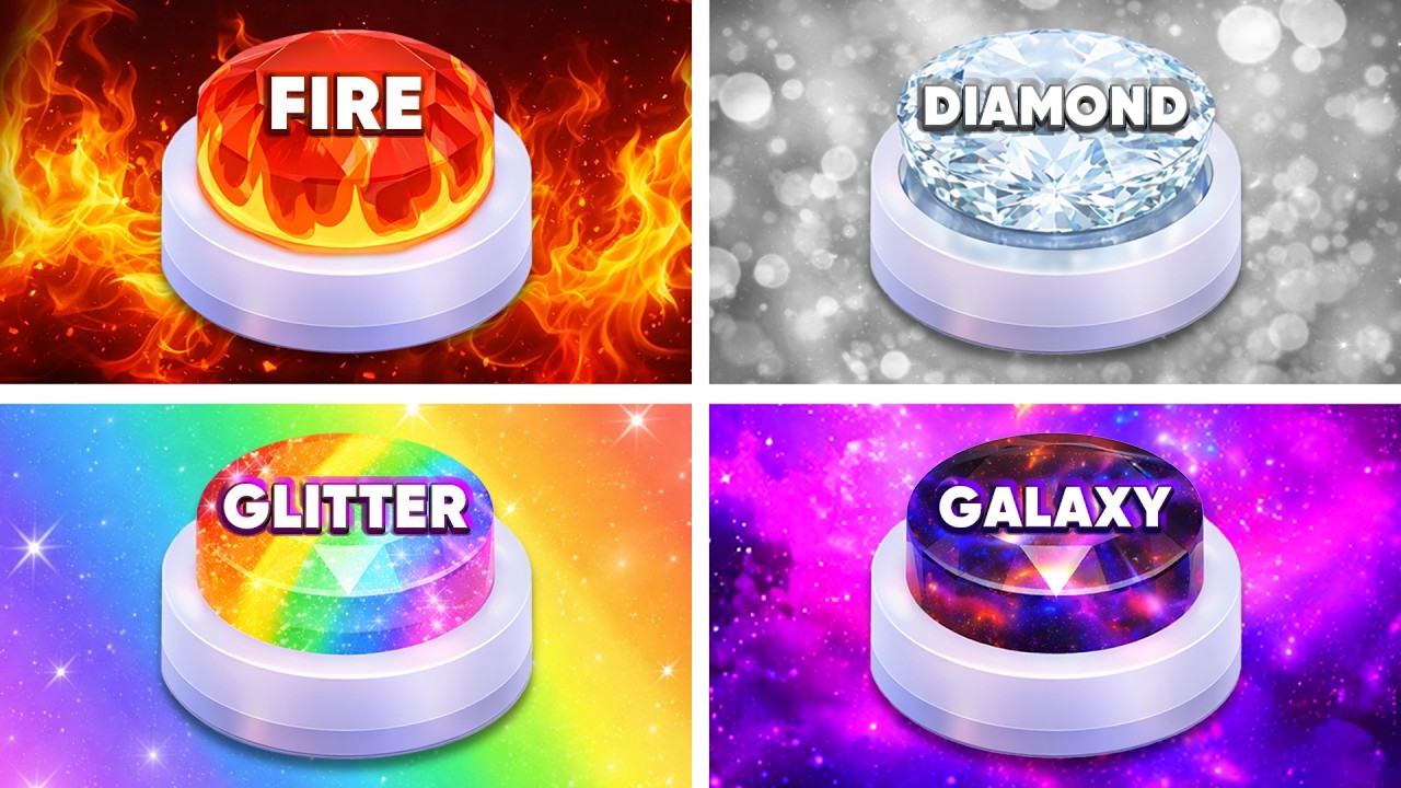 Choose One Button! Fire, Diamond, Glitter or Galaxy 🔥💎✨🪐 Quiz Kingdom