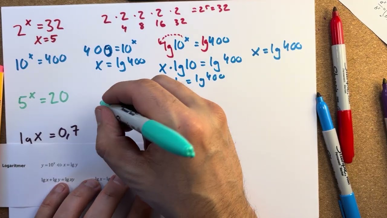 Ekvationer med x i exponenten. Nivå1. ma2
