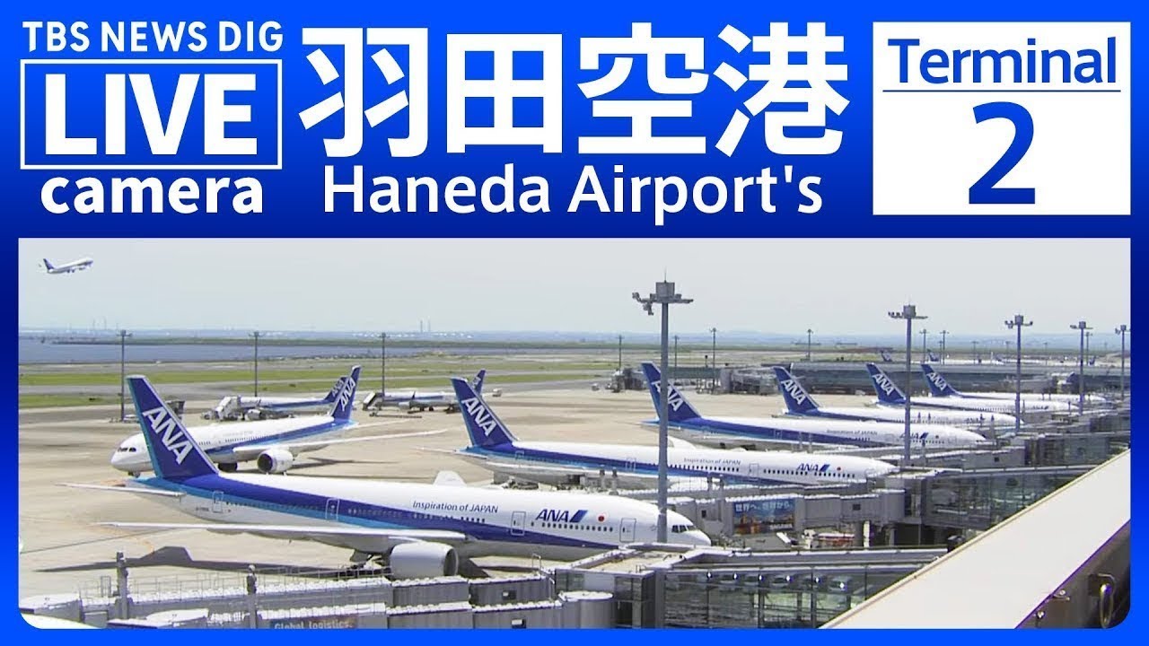【ライブ】 羽田空港 第2ターミナルのライブカメラ 現在の様子は？Haneda Airport's Terminal 2| TBS NEWS DIG
