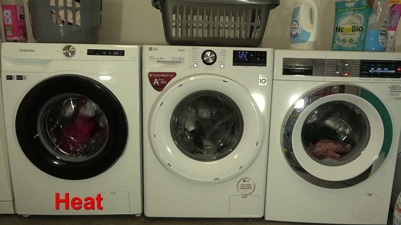Wash race - Samsung series 5+ vs LG turbowash 360 vs Bosch serie 8 / Silent wash 😴