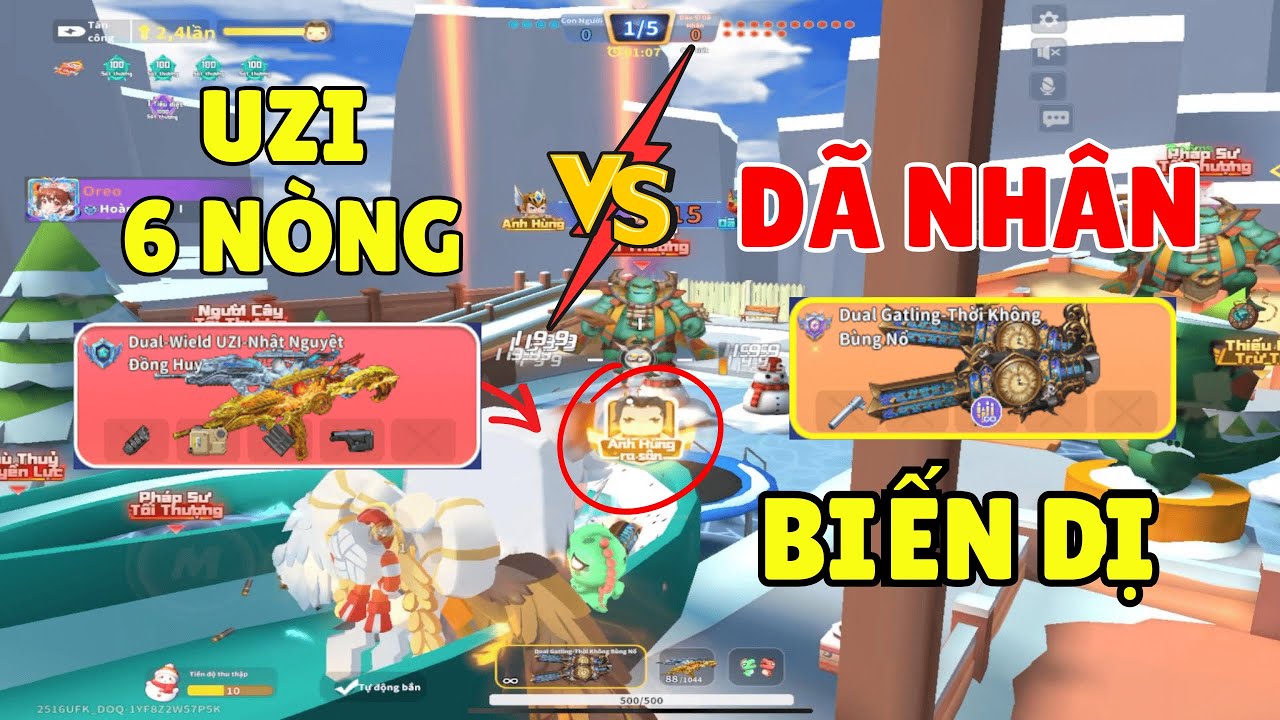 CẦM UZI NHẬT NGUYỆT & 6 NÒNG ĐẠN VÔ HẠN LEO CẦU TRƯỢT BẮN DÃ NHÂN TRONG MINI WORLD ROYALE 2025