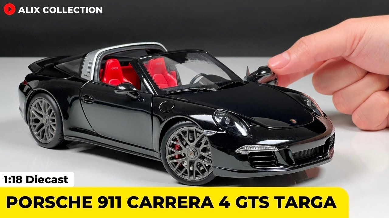 Unboxing of Porsche 911 Carrera 4 GTS Targa 1:18 Diecast Model Car by Schuco (4K)