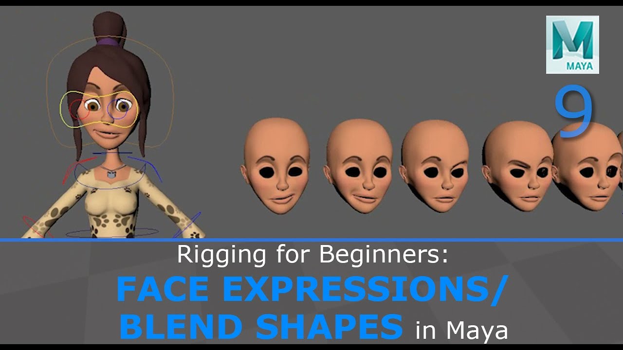 Риггинг для начинающих: выражения лиц/смешивание фигур в Maya