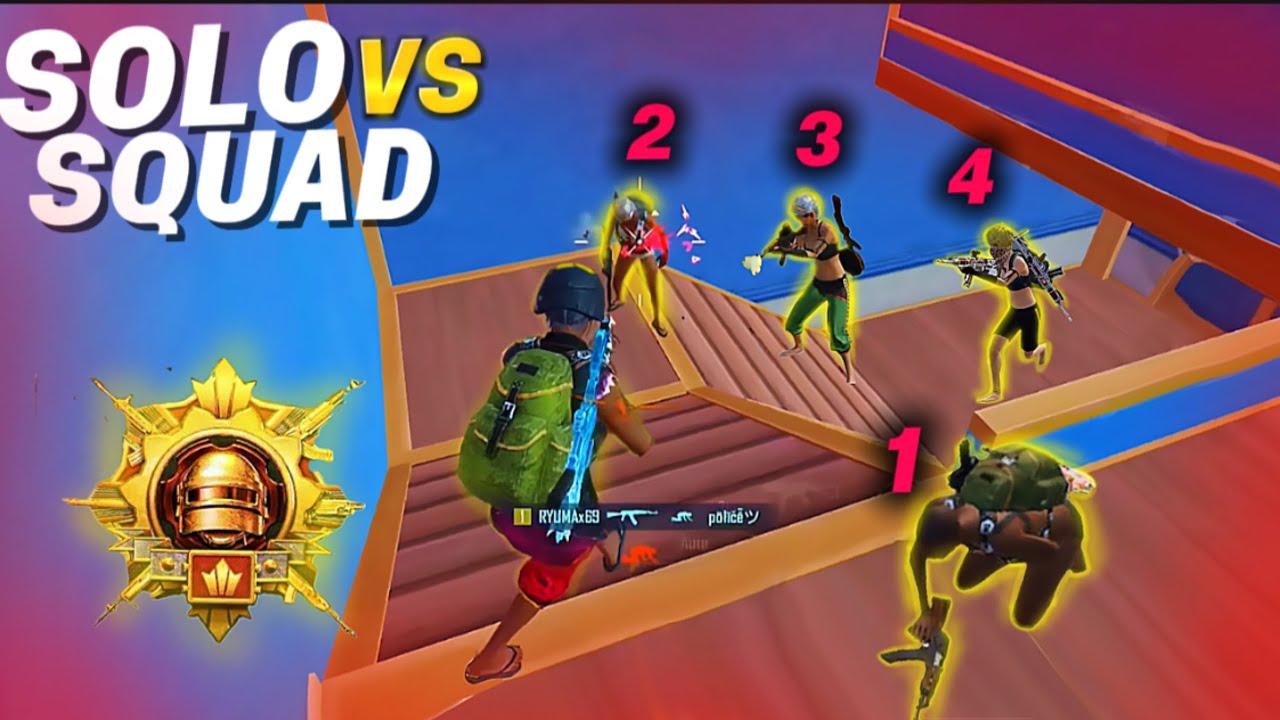 Solo vs Squad, instant wipe | PUBG Mobile