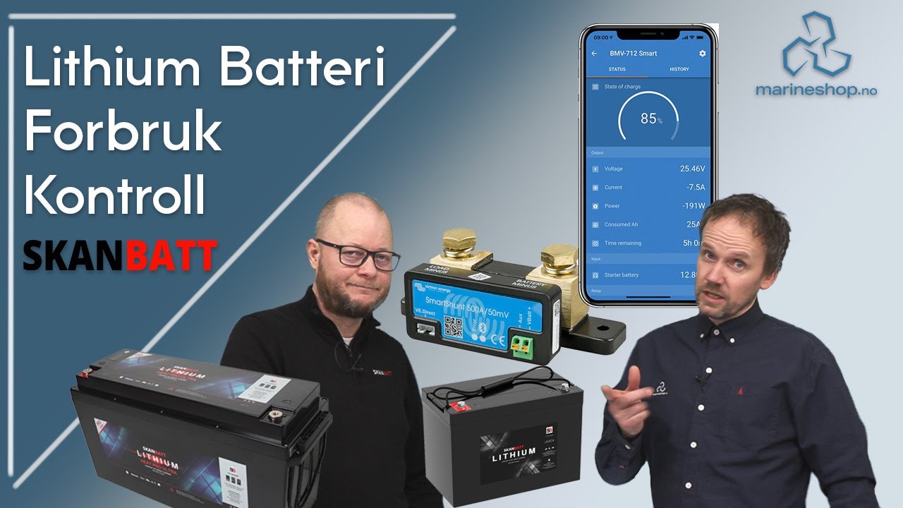 Lithium batteri typer og hjelp til oversikt over forbruk i batteribanken din.