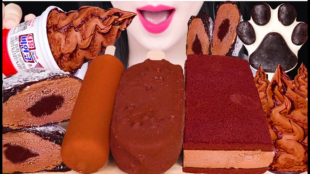 ASMR CHOCOLATE ICE CREAM *MAGNUM MINT, DARK&MILK CHOCOLATE ICE CREAM 초콜릿 아이스크림 먹방 JANE ASMR 제인