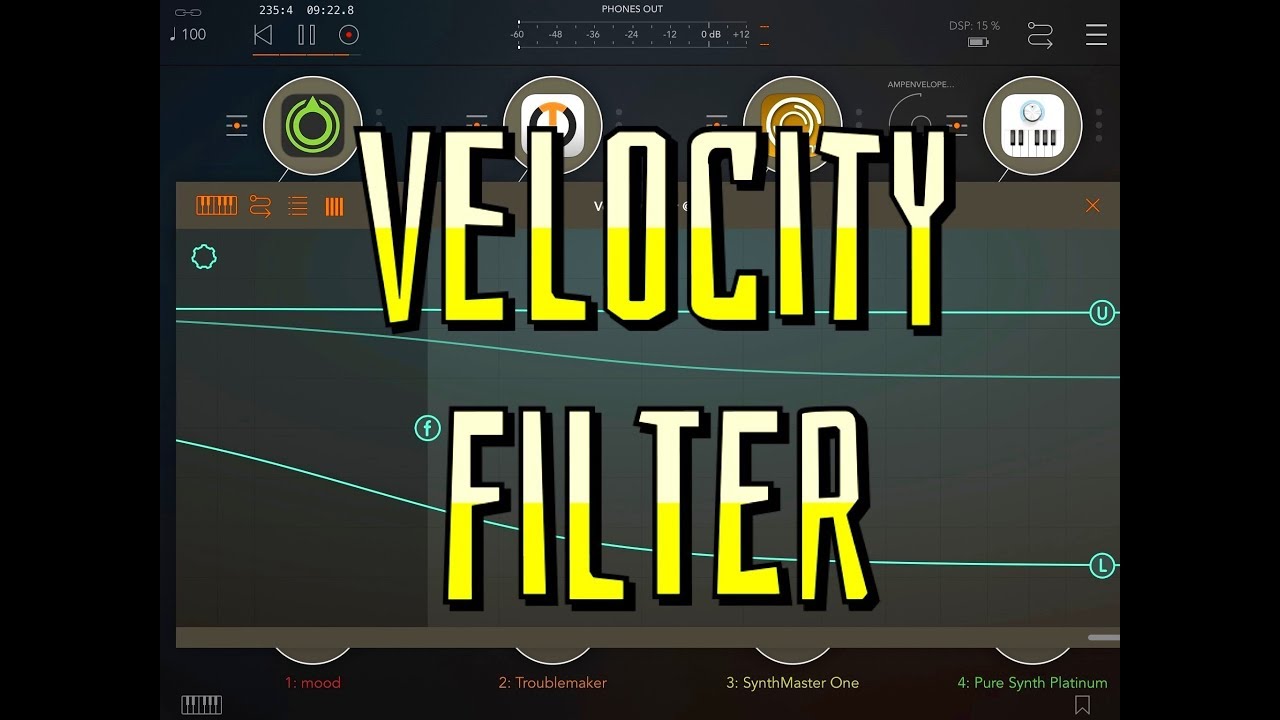 VELOCITY FILTER - A Very Clever & Super Useful AUv3 - Tutorial for the iPad