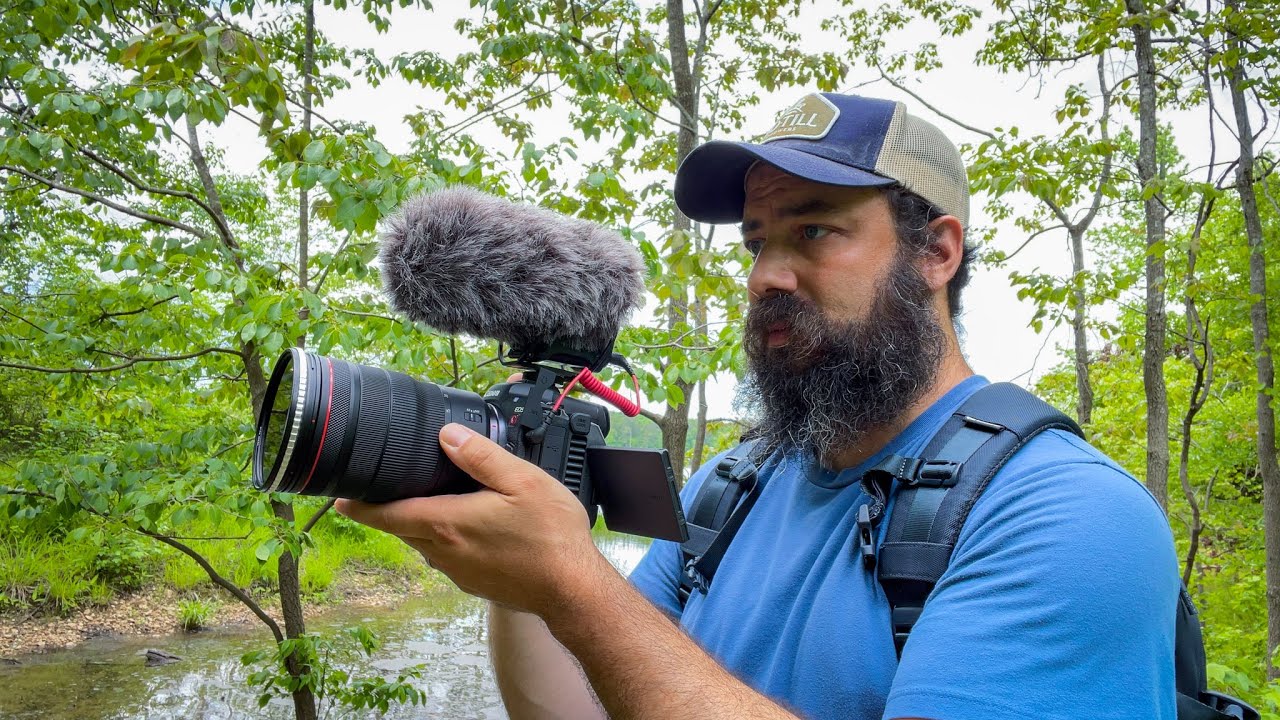 Тест видео в реальных условиях Canon R5C // Поход к заброшенному дому