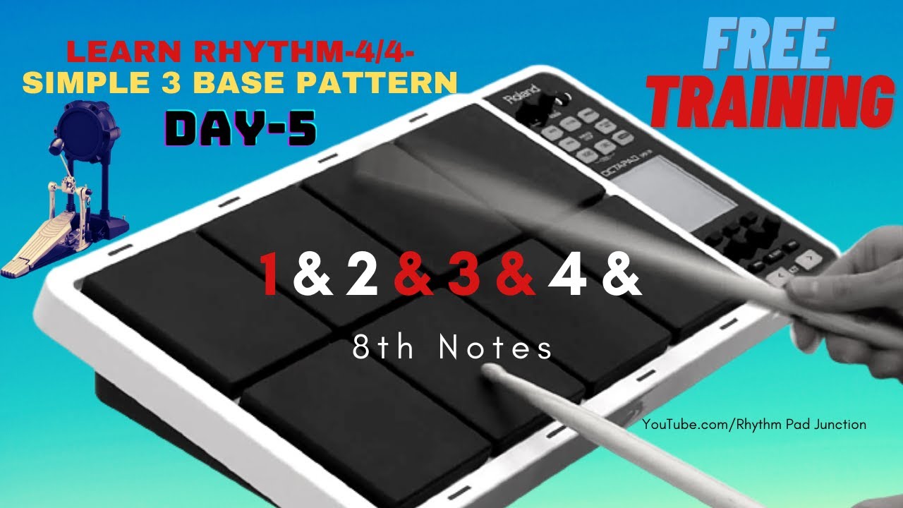 Free Roland Rhythm Pad Training I Day 5 I BASE Drum I Very Easy Beat To Learn