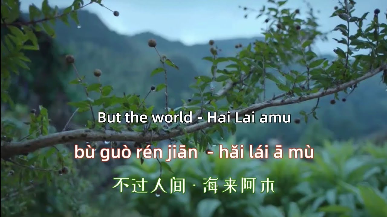 But the world - Hai Lai amu  Chinese songs lyrics with Pinyin.不过人间 - 海来阿木  中文歌曲和拼音歌词