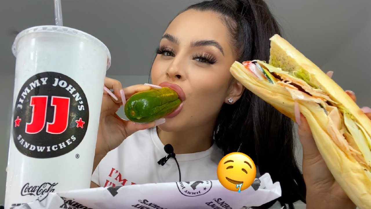 JUICY PICKLE & sub sandwich ASMR MUKBANG *big bites*